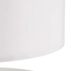 Hvid tekstil bordlampe Clarie