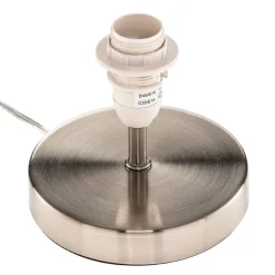 Hvid tekstil bordlampe Clarie