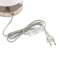 Hvid tekstil bordlampe Clarie