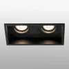 Hyde indbygningslampe, 2 lyskilder, svingbar sort
