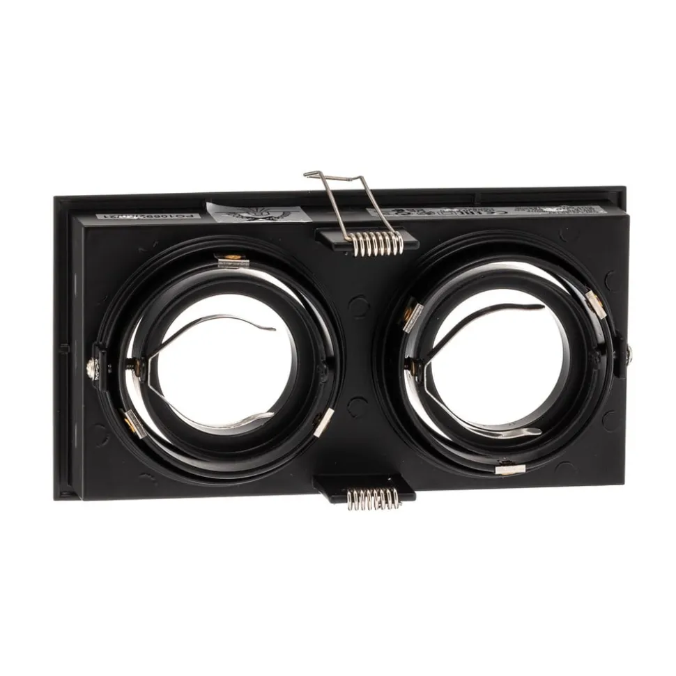 Hyde indbygningslampe, 2 lyskilder, svingbar sort