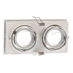 Hyde indbygningslampe, 2 lyskilder, svingbar hvid