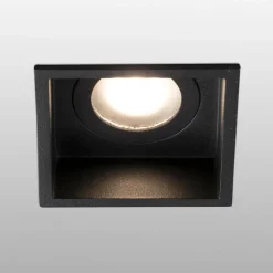 Hyde spot 1 lyskilde stel kantet IP44 sort
