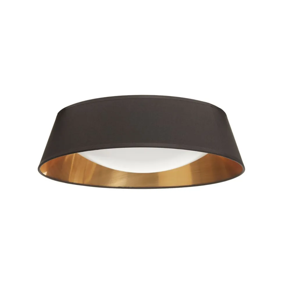 I sort-guld – rund LED-loftlampe Ponts