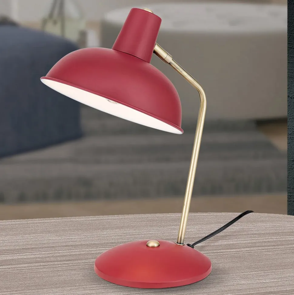 I vintagelook - Fedra bordlampe, rød