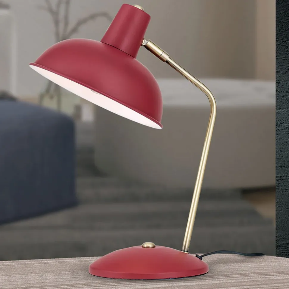 I vintagelook - Fedra bordlampe, rød