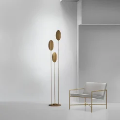 ICONE Masai LED-gulvlampe 927, bronze, 3 lyskilder