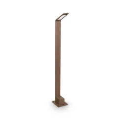 Ideal Lux LED-gadelampe Agos brun 3.000 K Højde 80 cm aluminium