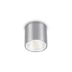 Ideal Lux loftlampe Gun, aluminiumgrå, IP44, GU10