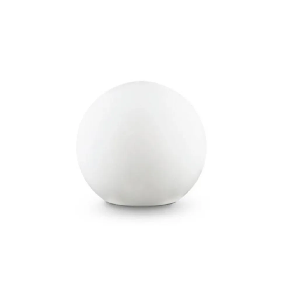 Ideal Lux Sole lampe med jordspyd, hvid, plast, Ø 30 cm