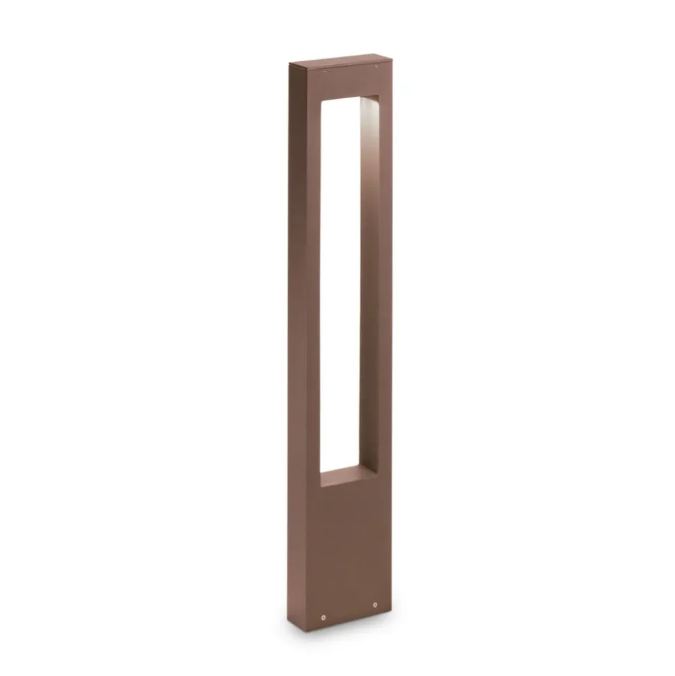 Ideal Lux Vega vejlampe, brun, aluminium, højde 80 cm