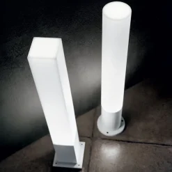 Ideal Lux vejlampe Edo round, hvid, GX53