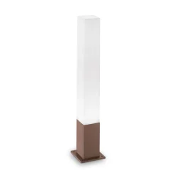 Ideal Lux vejlampe Edo square, kaffebrun, GX53