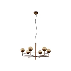 Iglù Rund LED-lysekrone, syv lys