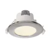 Indbygget loftlampe med LED Acrux, Ø 10 cm, sølvfarvet mat, CCT