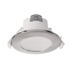 Indbygget loftlampe med LED Acrux, Ø 10 cm, sølvfarvet mat, CCT