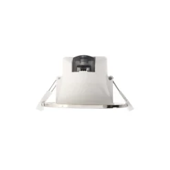 Indbygget loftlampe med LED Acrux, Ø 10 cm, sølvfarvet mat, CCT