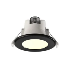 Indbygget loftlampe med LED Acrux, Ø 9 cm, sort, CCT