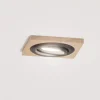 Indbygget loftslampe Tobby, 10 x 10 cm, 3-sæt Egetræ GU10