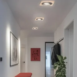 Indbygget loftslampe Tobby, 10 x 10 cm, 3-sæt Egetræ GU10
