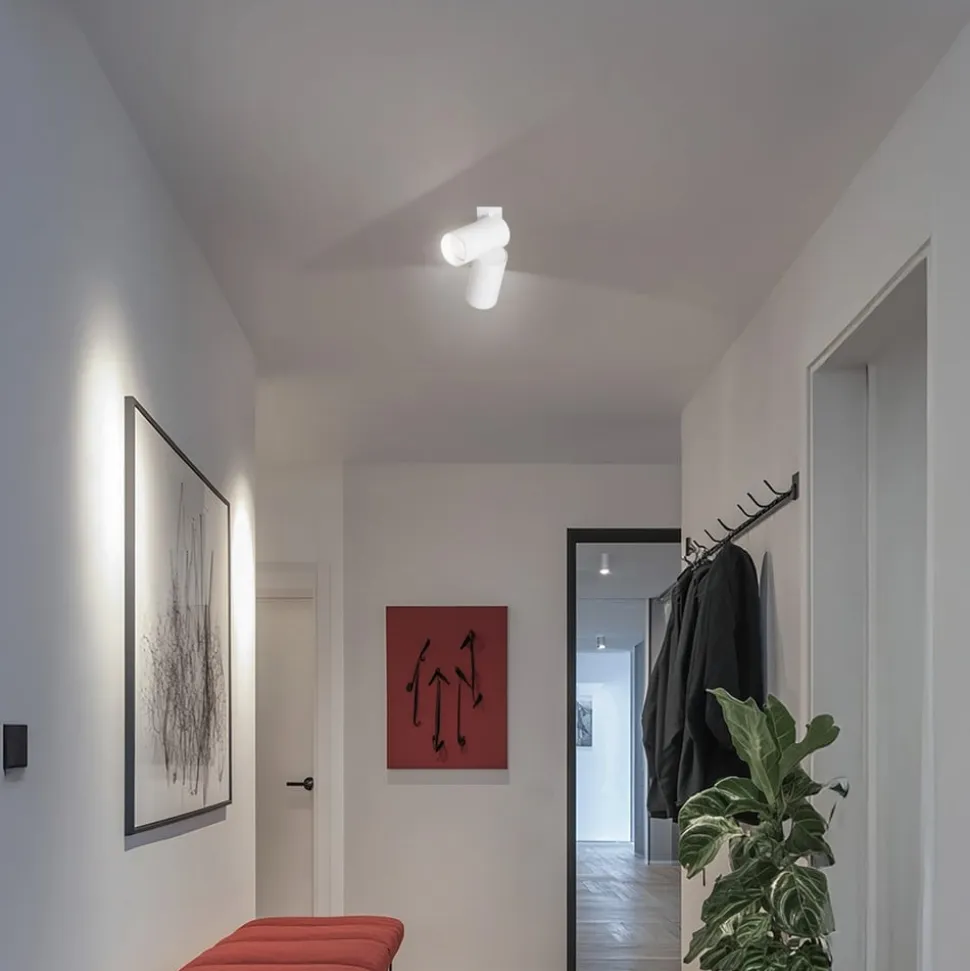 Indbygget loftspot Mono Surface II, 2 lyskilder, hvid, GU10
