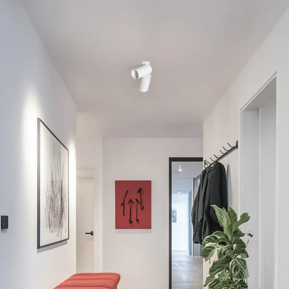 Indbygget loftspot Mono Surface II, 2 lyskilder, hvid, GU10