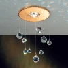 Indbygningslampe Feng Shui, Swarovski, guld