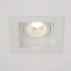 Indbygningslampe Grid One, hvid, 10 x 10 cm, aluminium, GU10