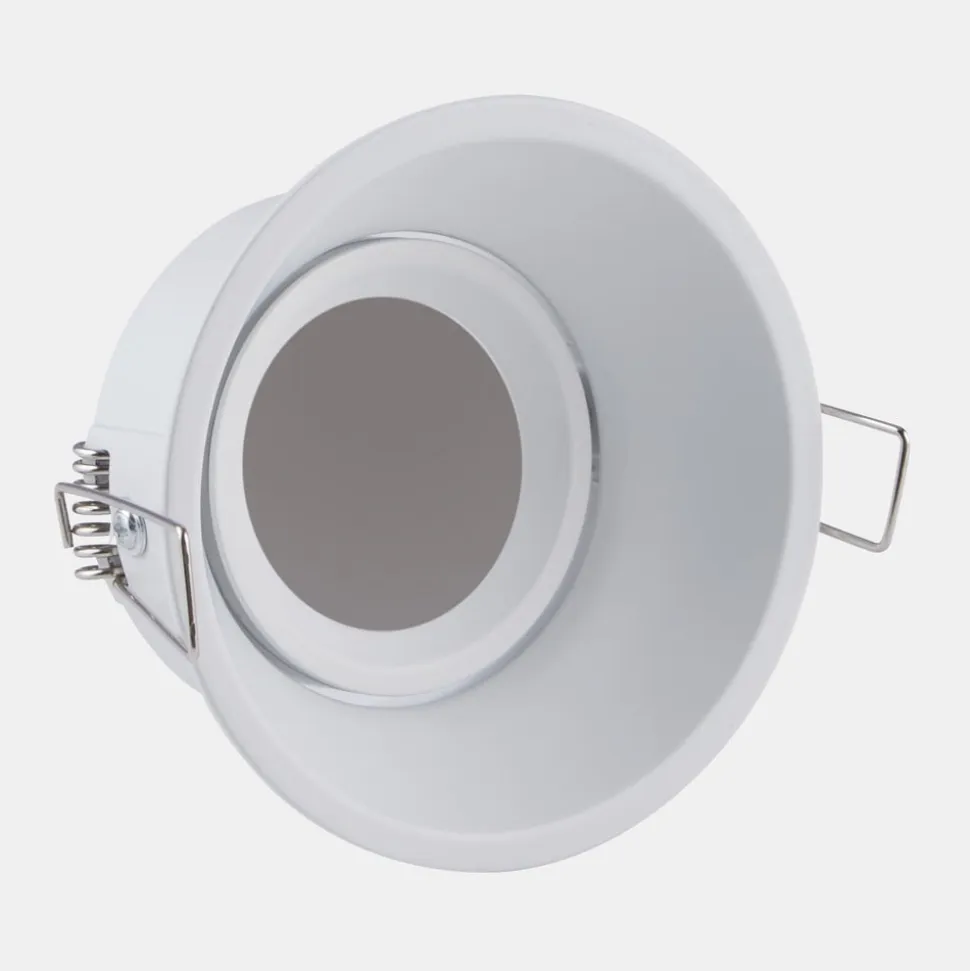 Indbygningslampe Slim Trim, hvid, Ø 9,4 cm, IP20, aluminium, GU10