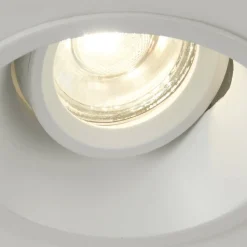 Indbygningslampe Slim Trim, hvid, Ø 9,4 cm, IP20, aluminium, GU10