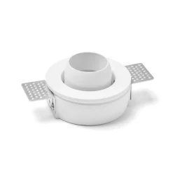 Indbygningsspot Lelanto, hvid, gips, Ø 10 cm, GU10