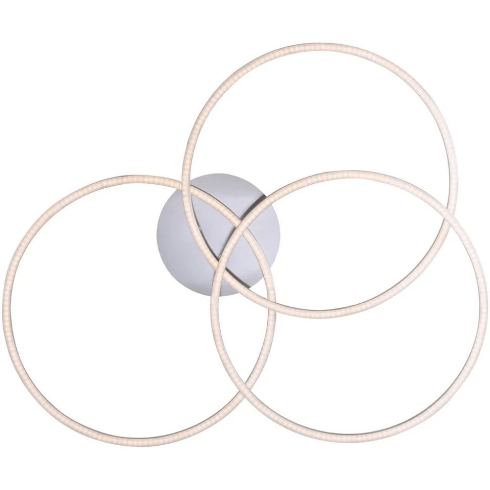 Ivanka LED-loftlampe, 3 ringe, stål