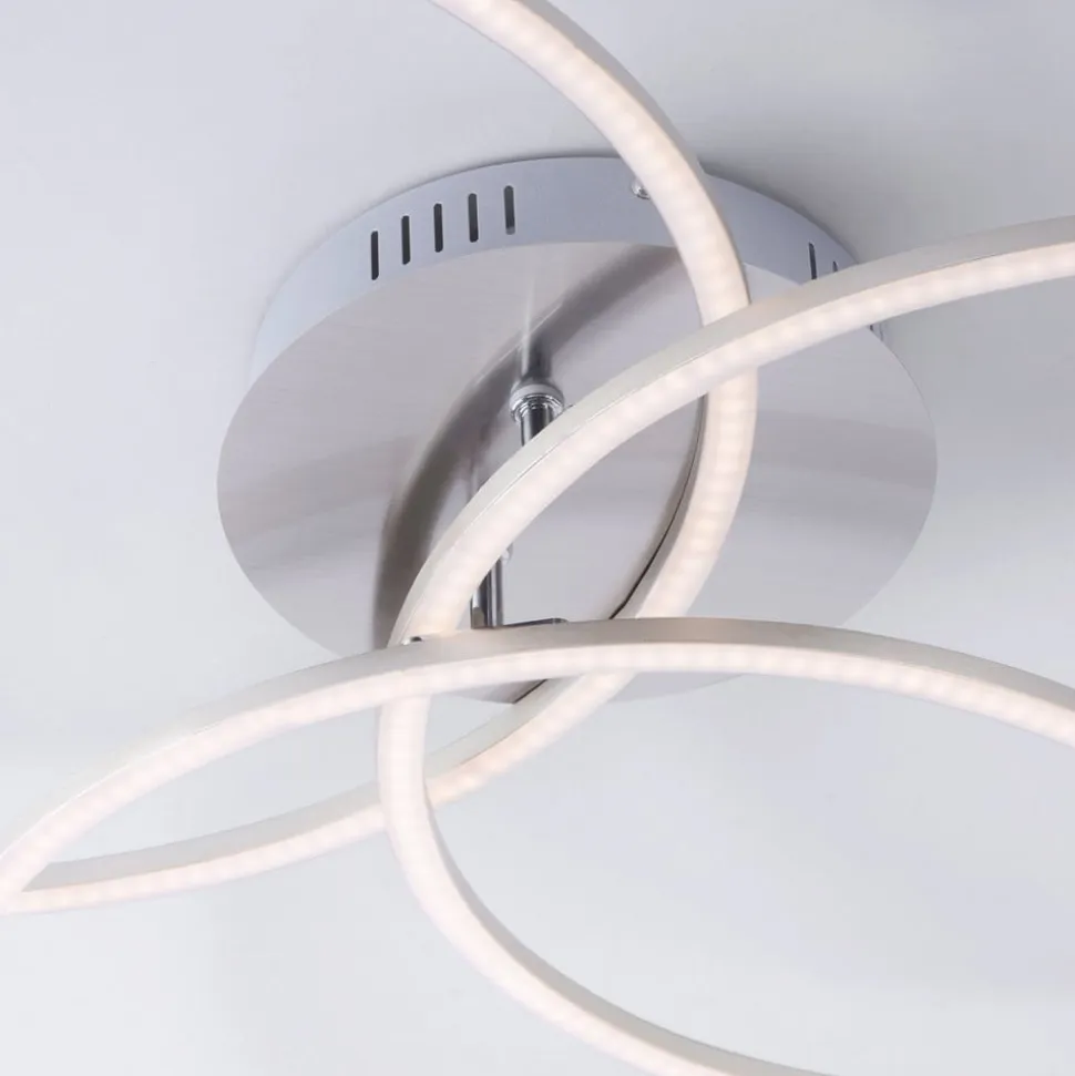 Ivanka LED-loftlampe, 3 ringe, stål