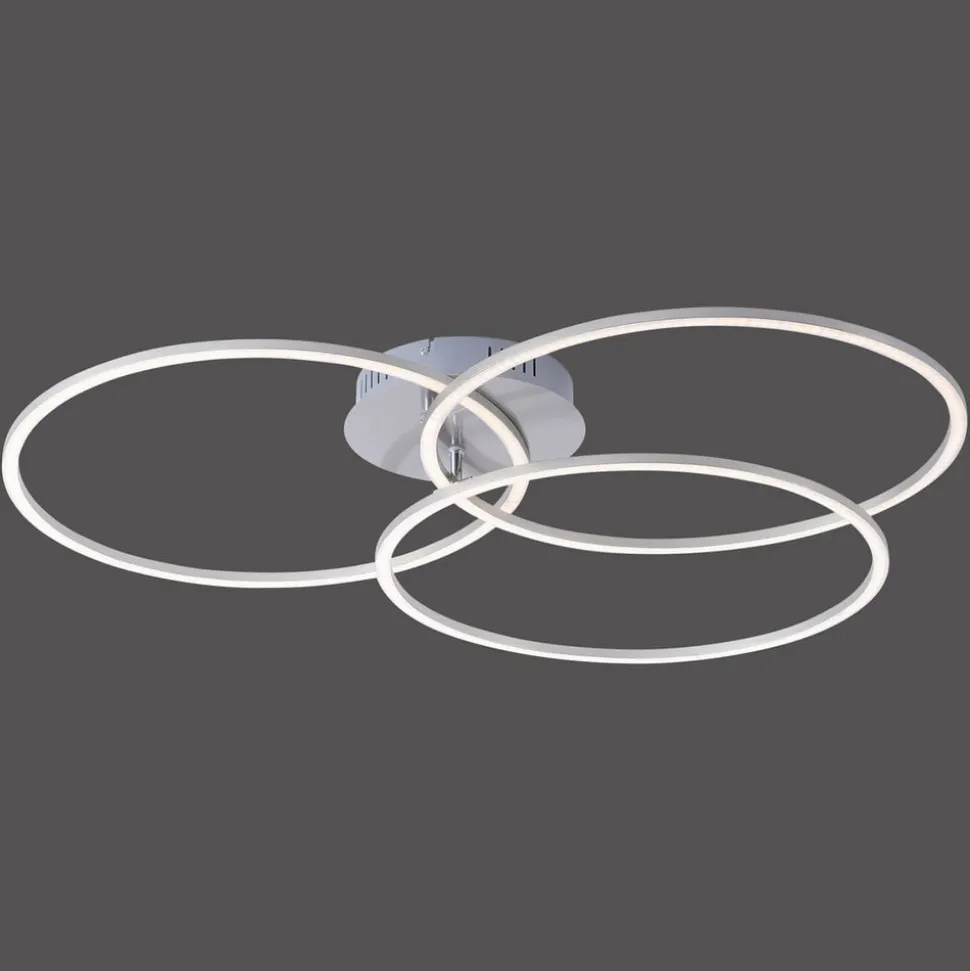 Ivanka LED-loftlampe, 3 ringe, stål