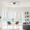 Ivanka LED-loftlampe, 3 ringe, sort