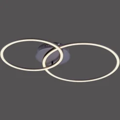 Ivanka LED-loftlampe, to ringe, sort