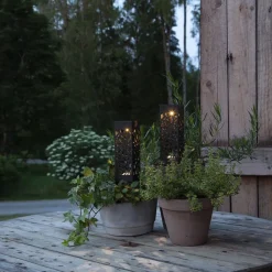Izola LED-solcellelampe, jordspyd sæt med 2