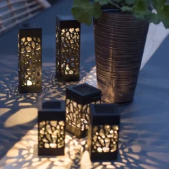 Izola Mini LED-solcellelampe i sæt af 3