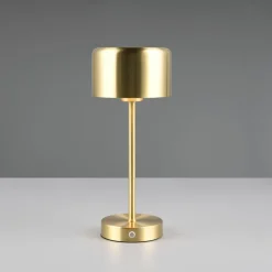 Jeff LED-bordlampe, mat messing, højde 30 cm, metal