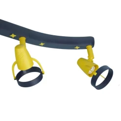 Joan loftspot, blå-gul, 70 cm, plast, 4 x GU10