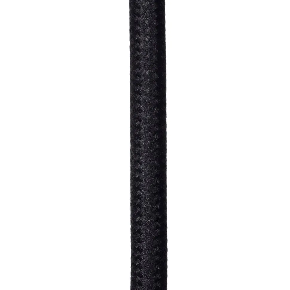 Joanet hængelampe, røget grå/sort, glas, 132 cm lang