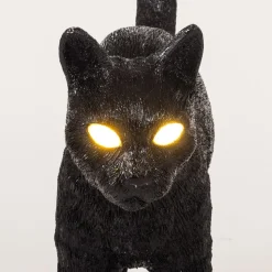 Jobby The Cat deko LED-bordlampe, sort