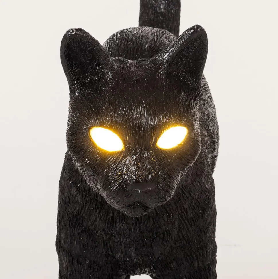 Jobby The Cat deko LED-bordlampe, sort