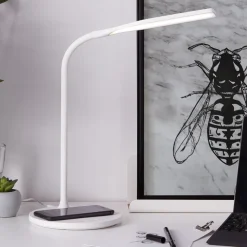 Joni LED-bordlampe, hvid, højde 34 cm, CCT, dæmpbar