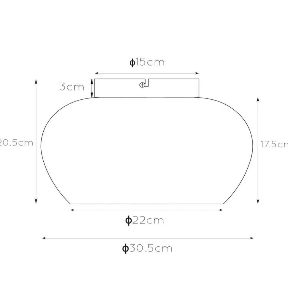 Judi loftslampe af glas, Ø 30,5 cm