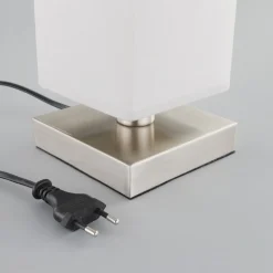 Julina - tekstil-natbordslampe i grå