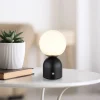 Julsy LED genopladelig bordlampe, sort, højde 21 cm, metal, CCT