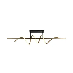 JUST LIGHT. Emanda loftlampe, jern, sort-messing