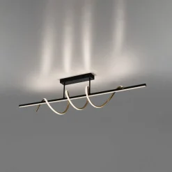 JUST LIGHT. Emanda loftlampe, jern, sort-messing