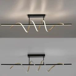 JUST LIGHT. Emanda loftlampe, jern, sort-messing